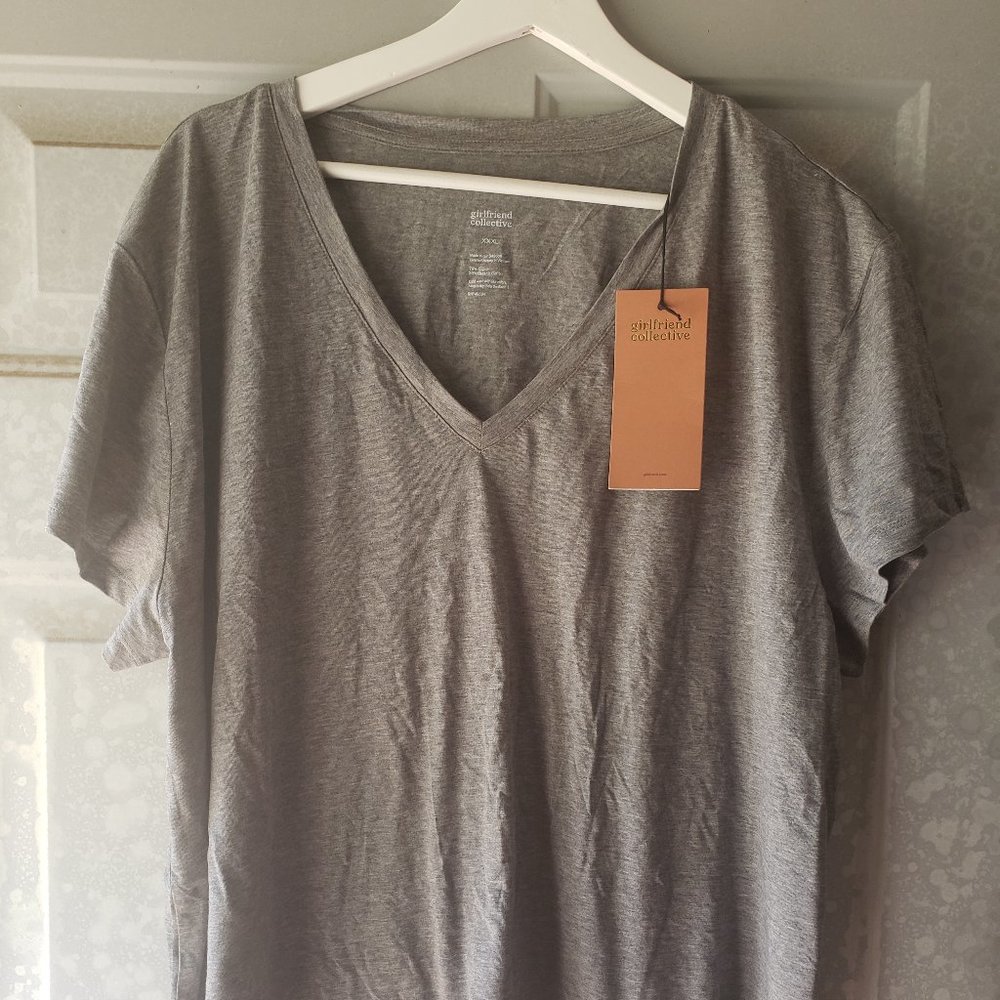 Girlfriend collective v neck tee